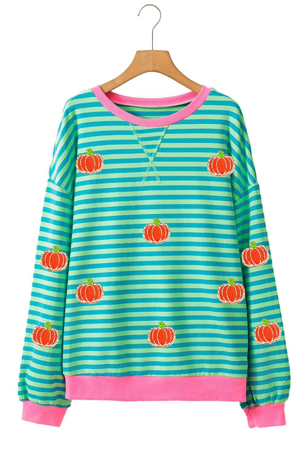 Pumpkin Striped Long Sleeve SweatshirtFeatures: Sequin
Sheer: Opaque
Stretch: Slightly stretchy
Material composition: 95% cotton, 5% elastane
Care instructions: Machine wash cold. Tumble dry low.
ImporteLove Salve Pumpkin Striped Long Sleeve SweatshirtSweatshirts & Hoodies