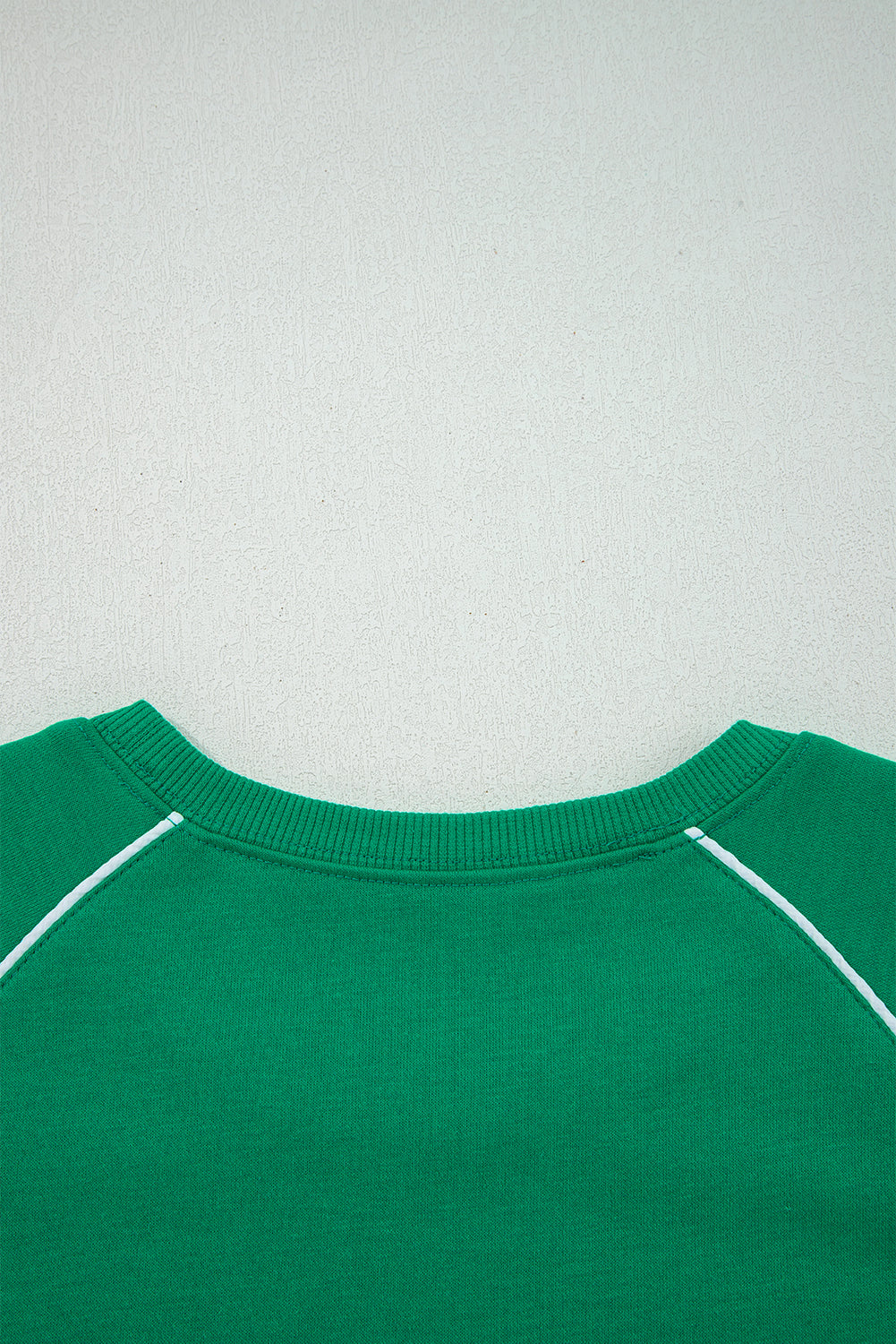 Dark Green Contrast Piping Crewneck Pullover Mini Skirt Set Dear-Lover Dropshipping