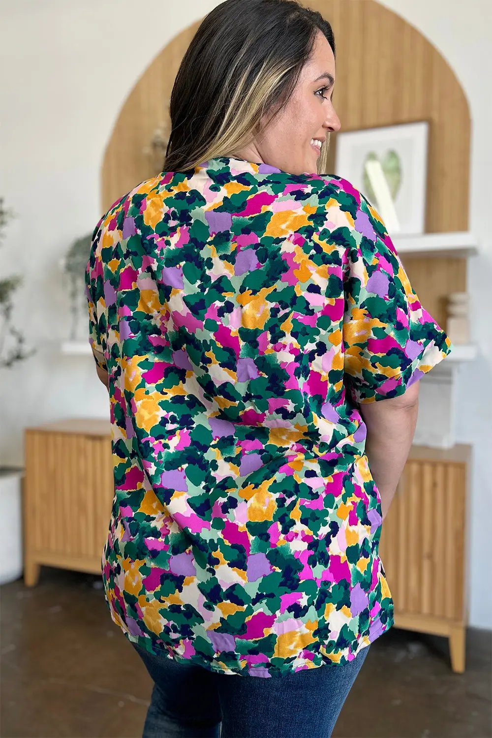 Double Take: V-Neck Blouse - Love Salve