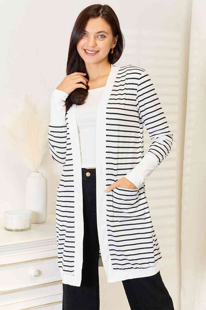 Double Take: Striped Long Cardigan