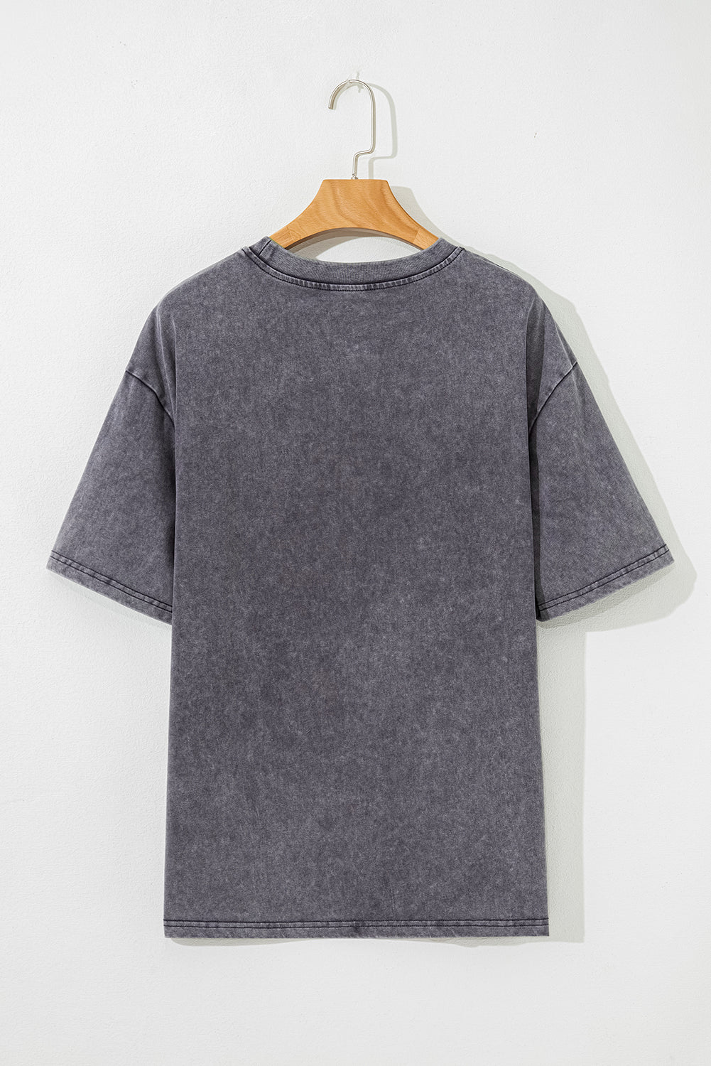 Medium Grey TEXAS Steer Head Graphic Mineral Wash T Shirt