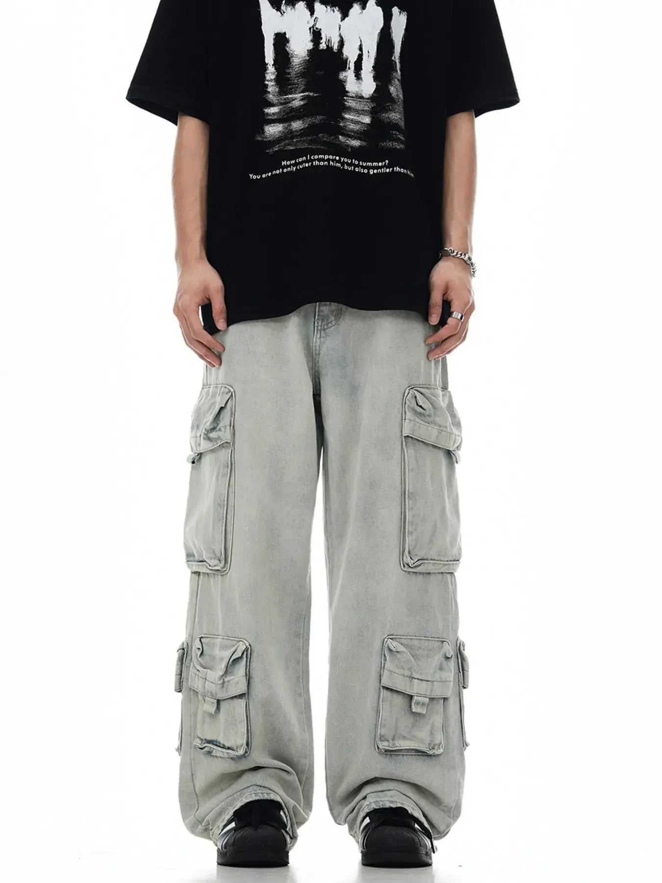 Men's Wash Multi-Pocket Cargo Pants Simply Love