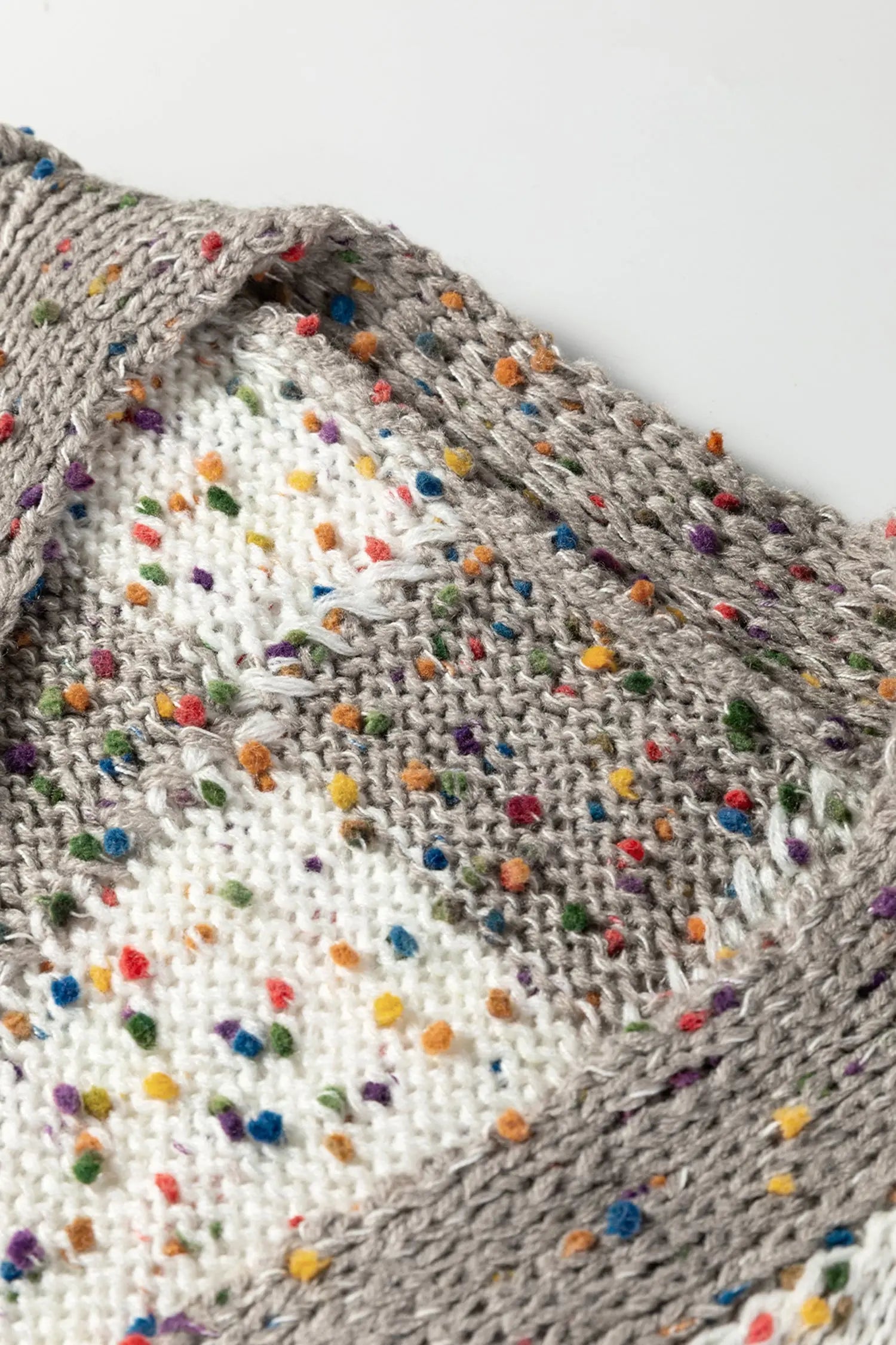 Brown Confetti Dot Checkered Print Open Cardigan with Pockets Dear-Lover Dropshipping