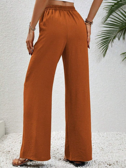 Wide Leg Drawstring Pants.