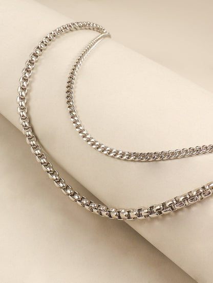 Double-Layered Metal Chain Belt.