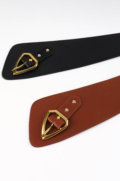 Irregular PU Leather Belt.