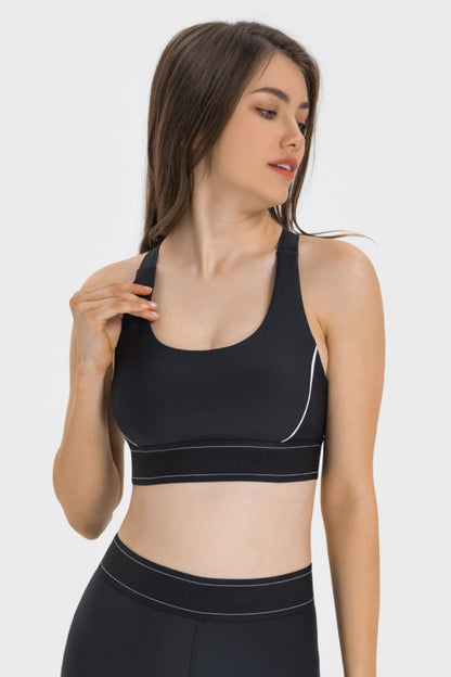 Contrast Sports Bra.