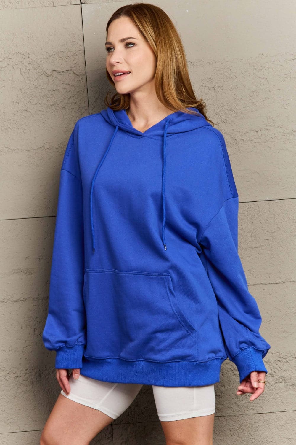 Ultimate comfort long sleeve drawstring hoodie