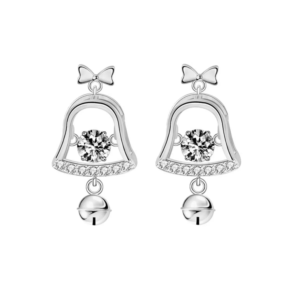 Moissanite 925 Sterling Silver Bell Earrings Simply Love