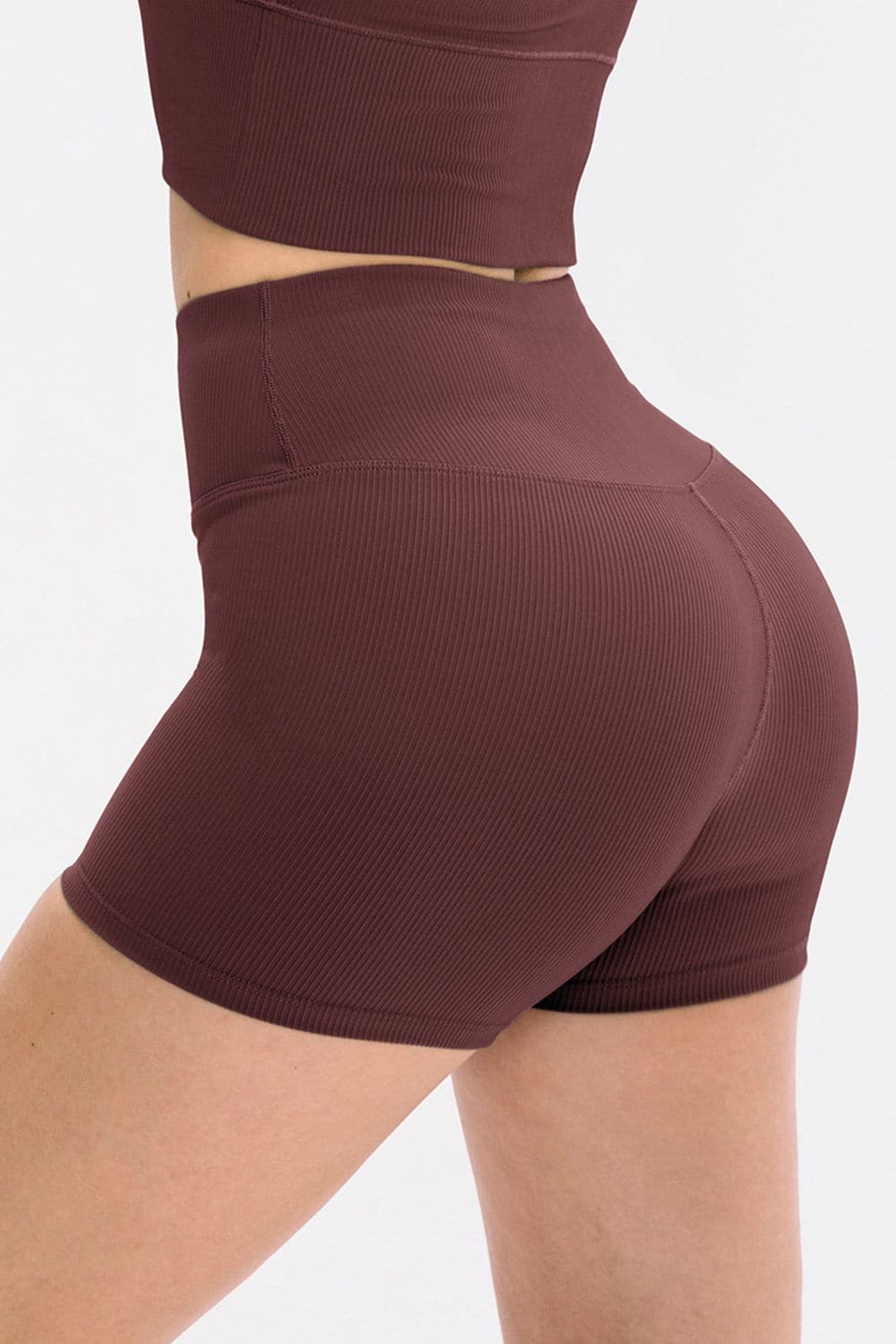 Slim Fit Wide Waistband Sports Shorts.