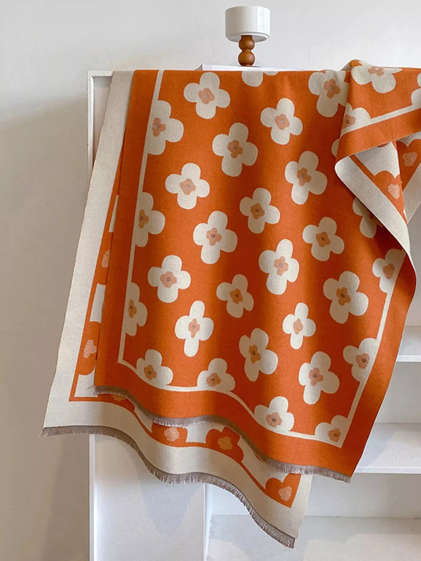 Floral Print Raw Hen Scarf Simply Love