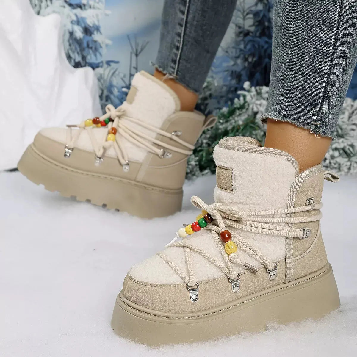 Lace-Up Platform Winter Boots Simply Love
