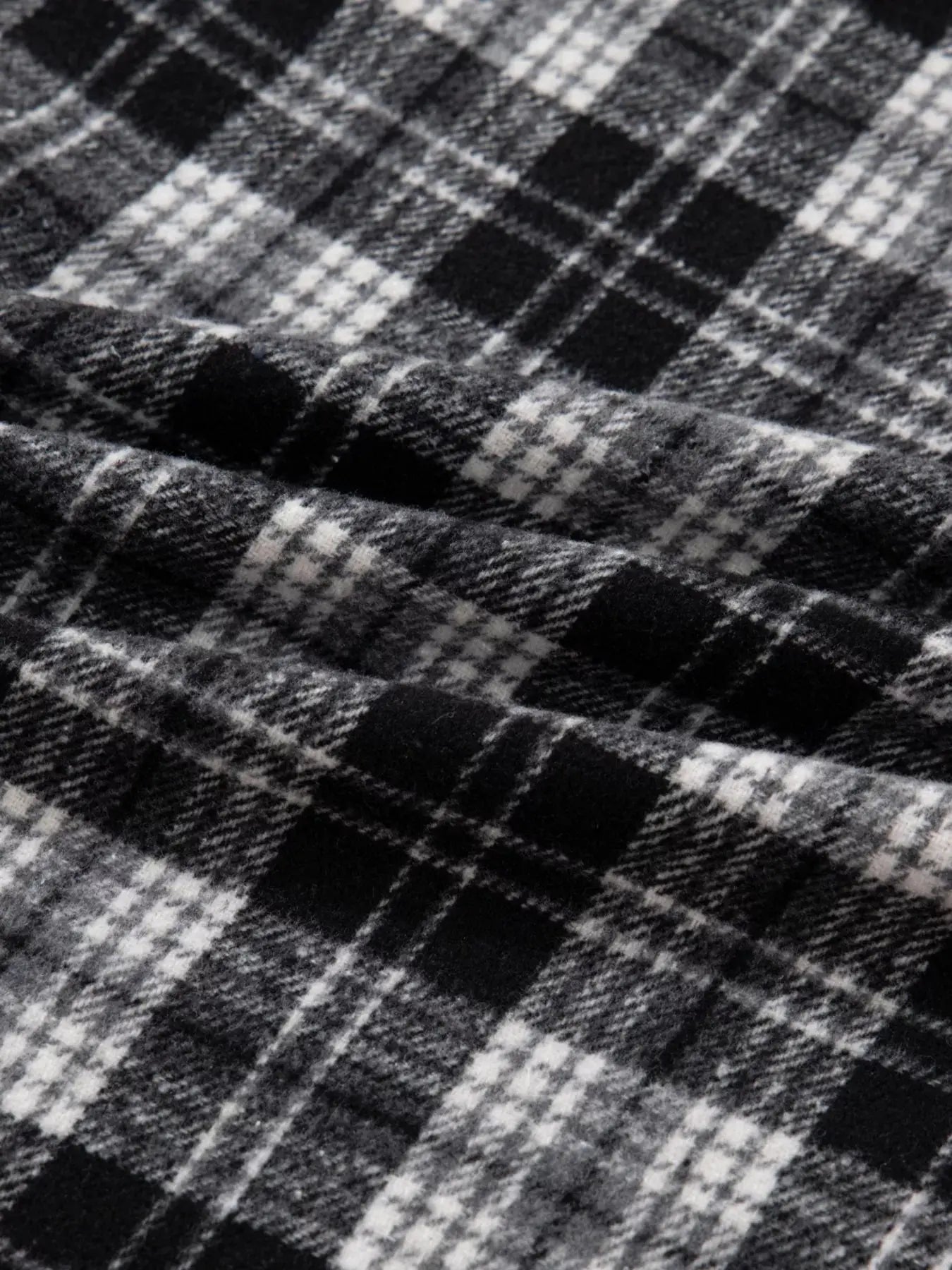 Plaid Polo Collar Zip up Contrast Trim Shift Long Sleeve Mini Dress Simply Love