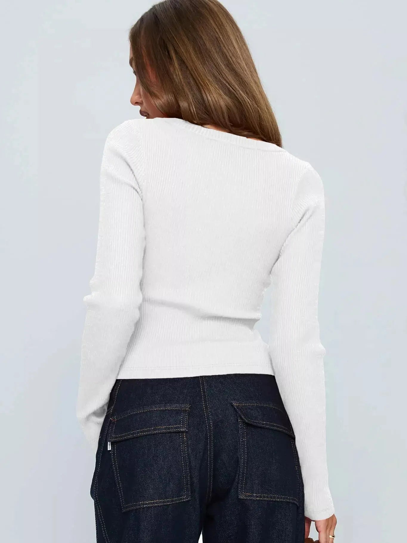 Ribbed Knit Button-Down Cardigan Simply Love
