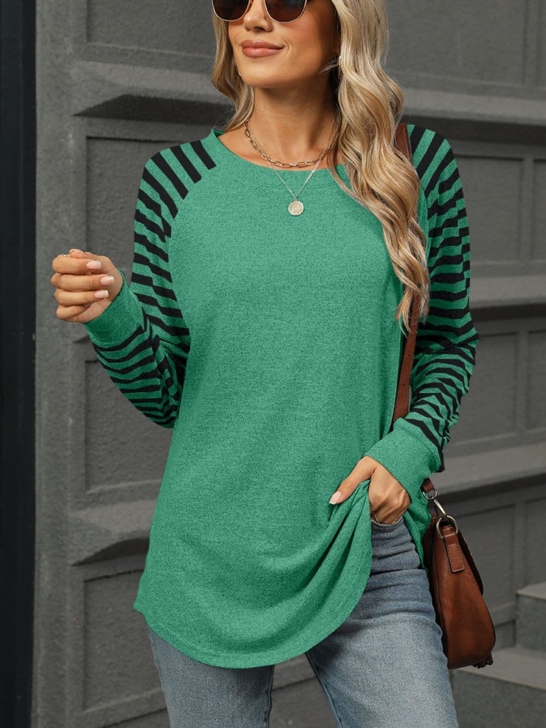 Chic striped long sleeve t-shirt