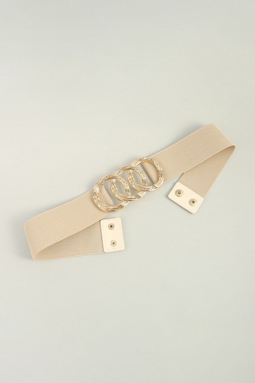 Zinc Alloy Buckle Elastic Wide Belt.