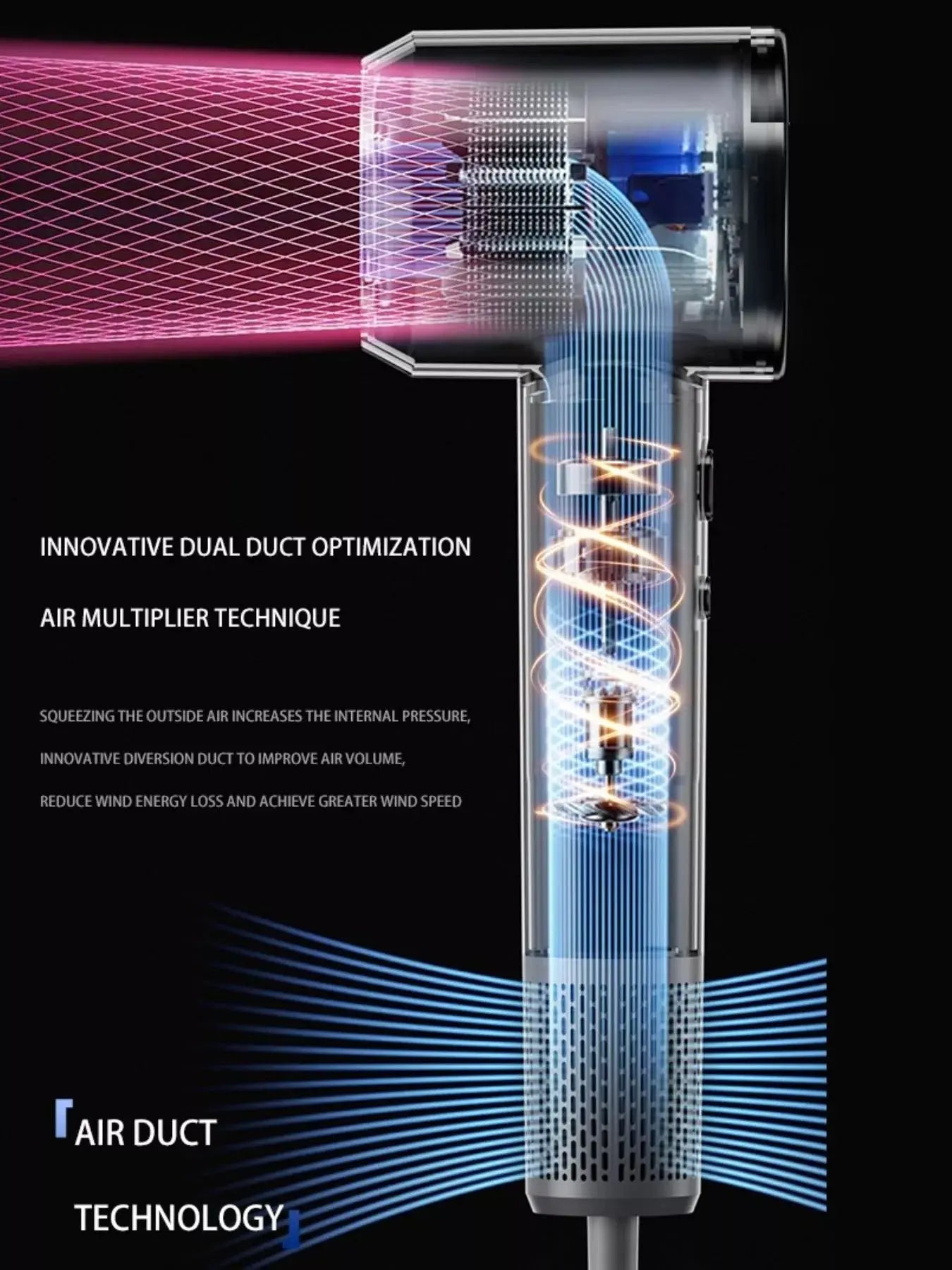 Intelligent Temperature Control High-Speed Hair Dryer Simply Love