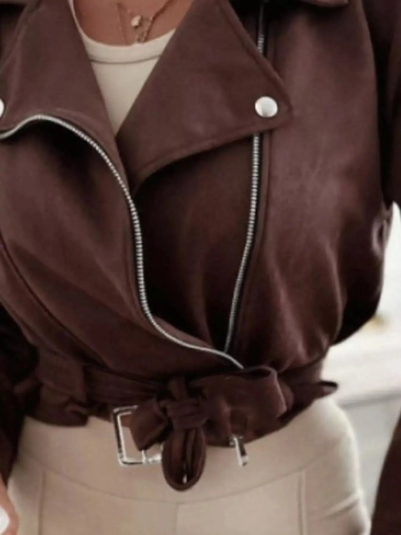 Zip Up Cropped Jacket Simply Love
