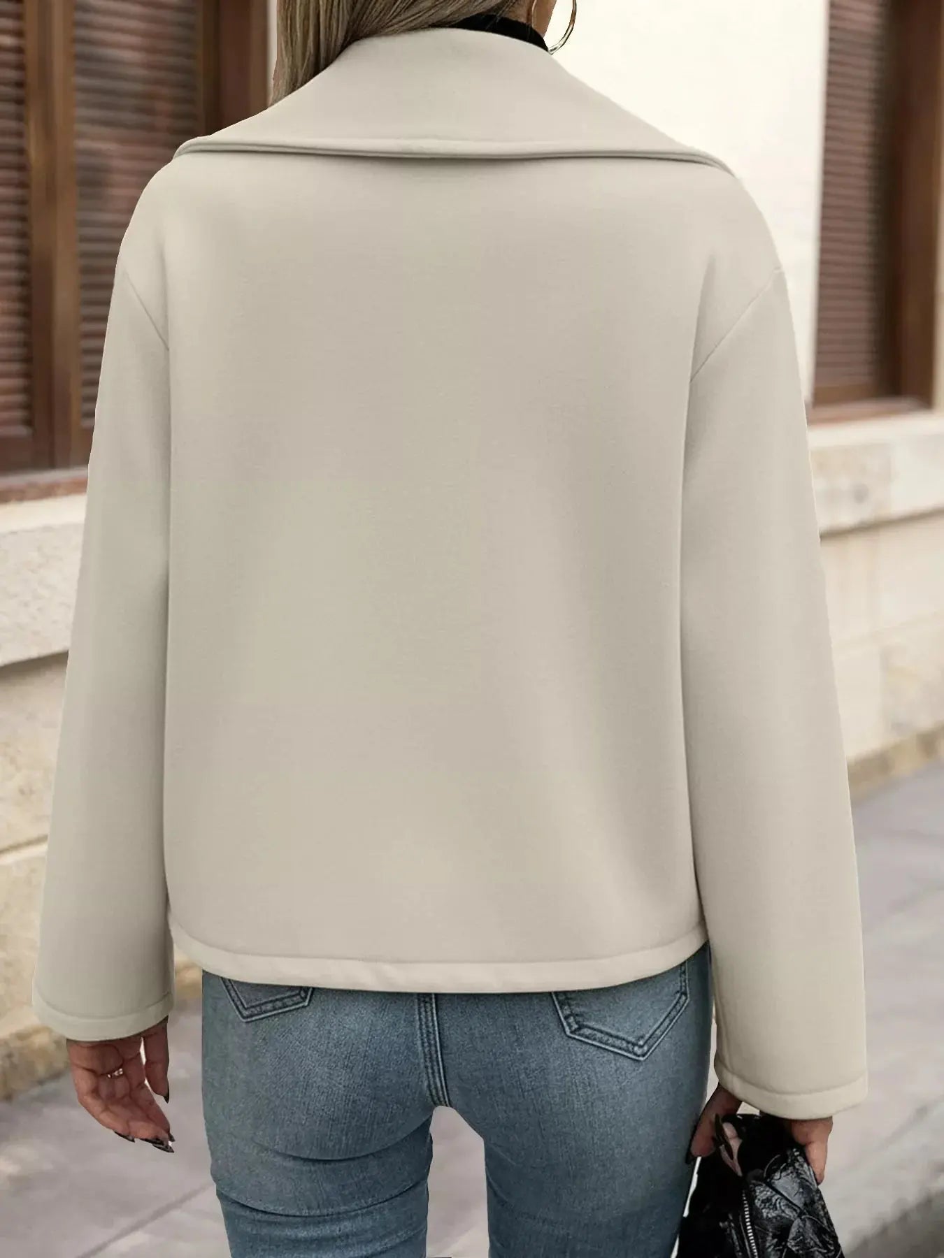 Double-Breasted Wool Blend Outerwear Simply Love