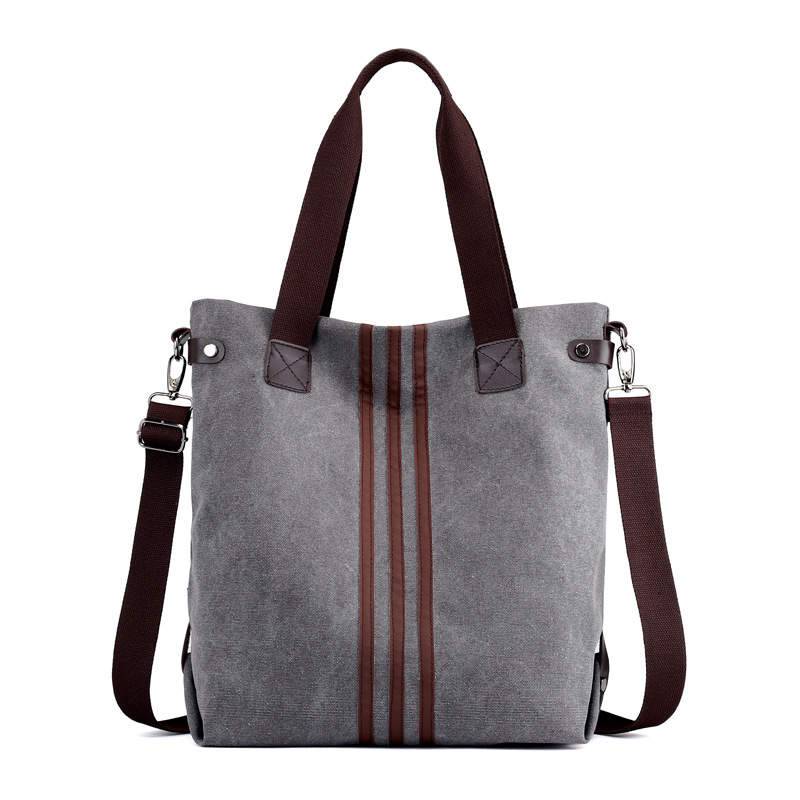 Kelly Canvas Tote Bag with Adjustable Strap and Double Top Handles - Love Salve 