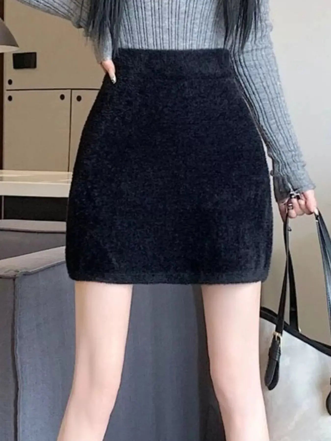 Plush Knit Mini Skirt Simply Love