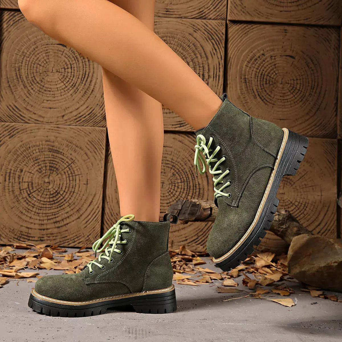 Lace-Up Ankle Boots Simply Love