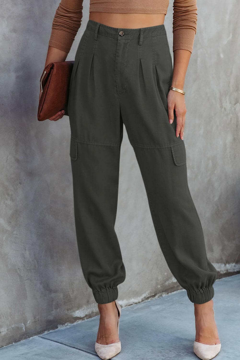 High Waist Cargo Pants.