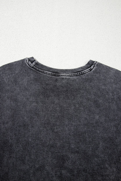 Black Vintage Nashville Tennessee Graphic Mineral Washed Tee