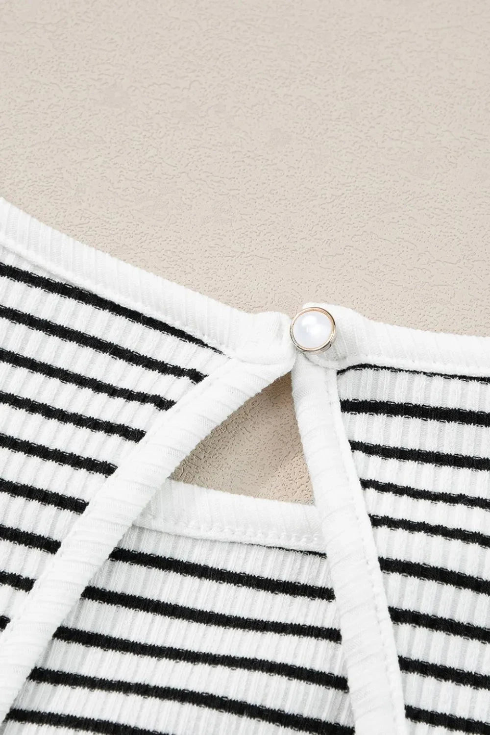 Striped Ribbed Round Neck Tank Simply Love