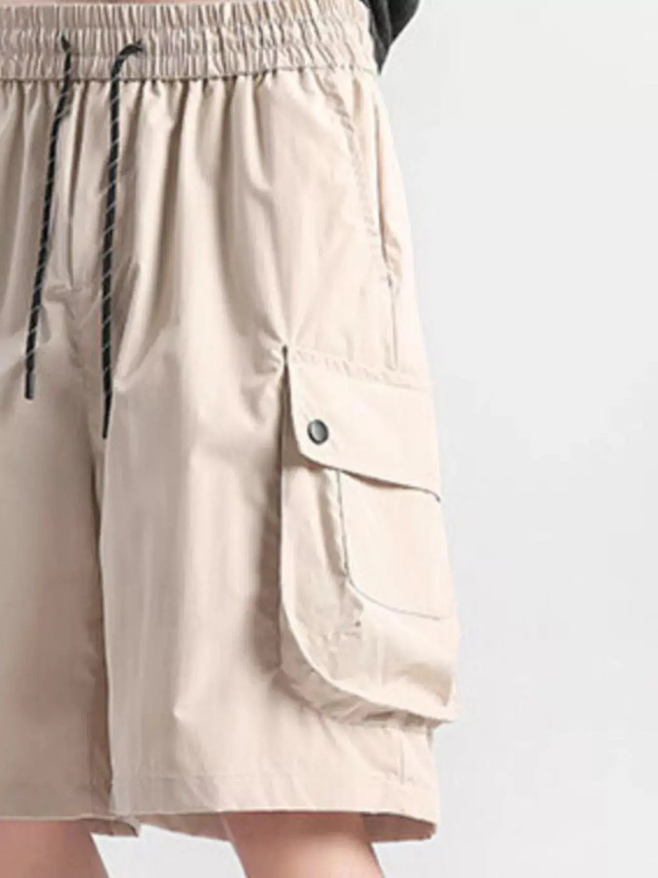 Men's Plus Size Casual Cargo Shorts with Drawstring Simply Love