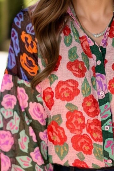 Stylish printed long sleeve collared shirt