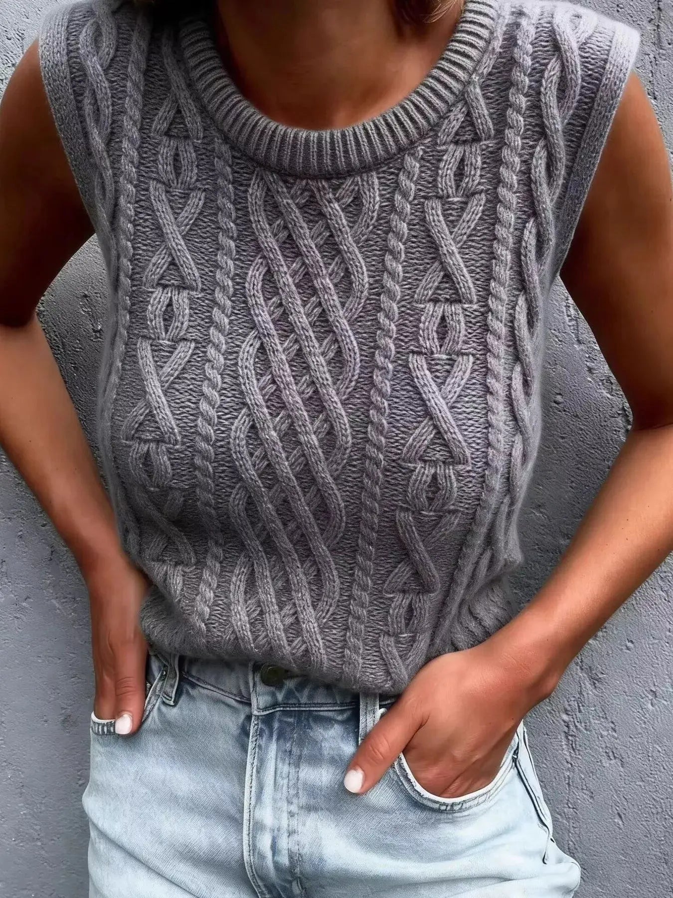 Cable Knit Sweater Vest Simply Love