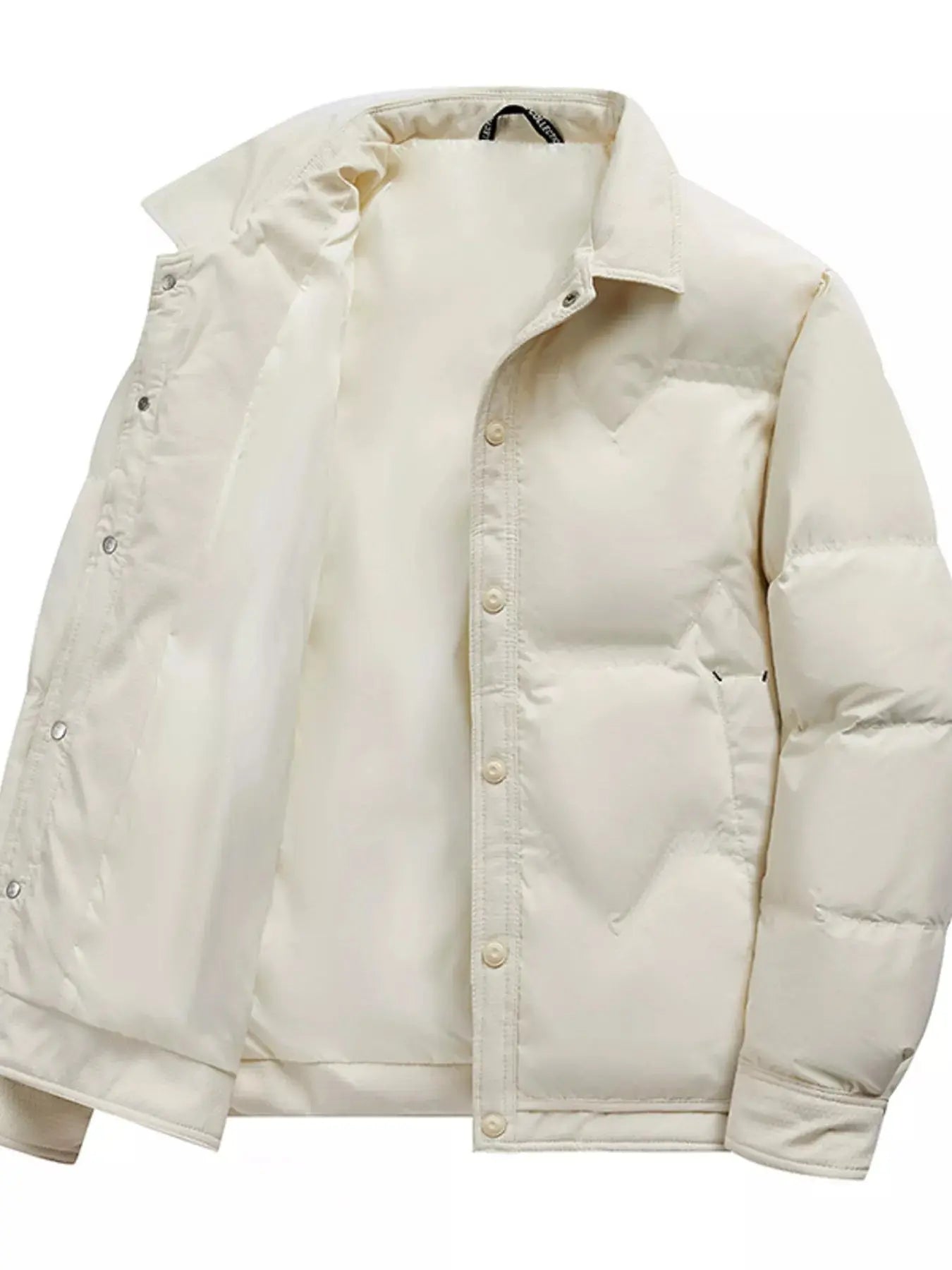 Men's Plus Size Snap-Down Padded Winter Coat Simply Love
