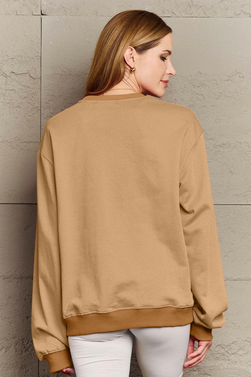 Simply Love Full Size HAPPY NEW YEAR Round Neck Sweatshirt.