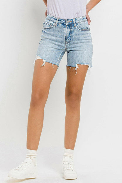 Vervet by Flying Monkey High Rise Denim ShortsElevate Your Wardrobe with Vervet by Flying Monkey High Rise Denim Shorts
 Step into summer with confidence and style in the Vervet by Flying Monkey High Rise Denim Love Salve Flying Monkey High Rise Denim Shortsjust arrived