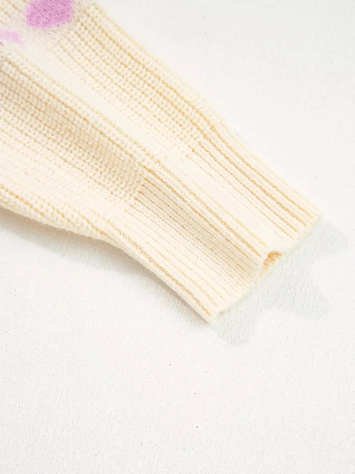 Heart Pattern Valentine Ribbed Knit Sweater Simply Love