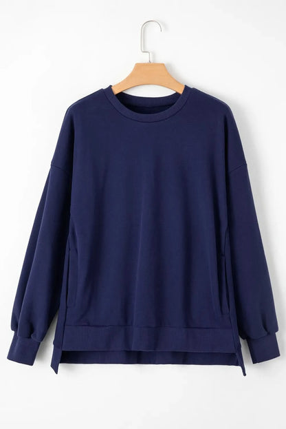 Chic high-low pocket sweatshirt