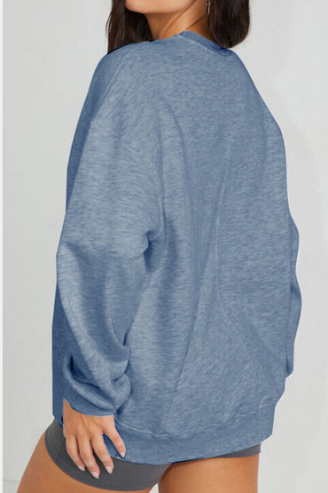 Simply Love Skull Sweatshirt: Happy Mind, Happy Life