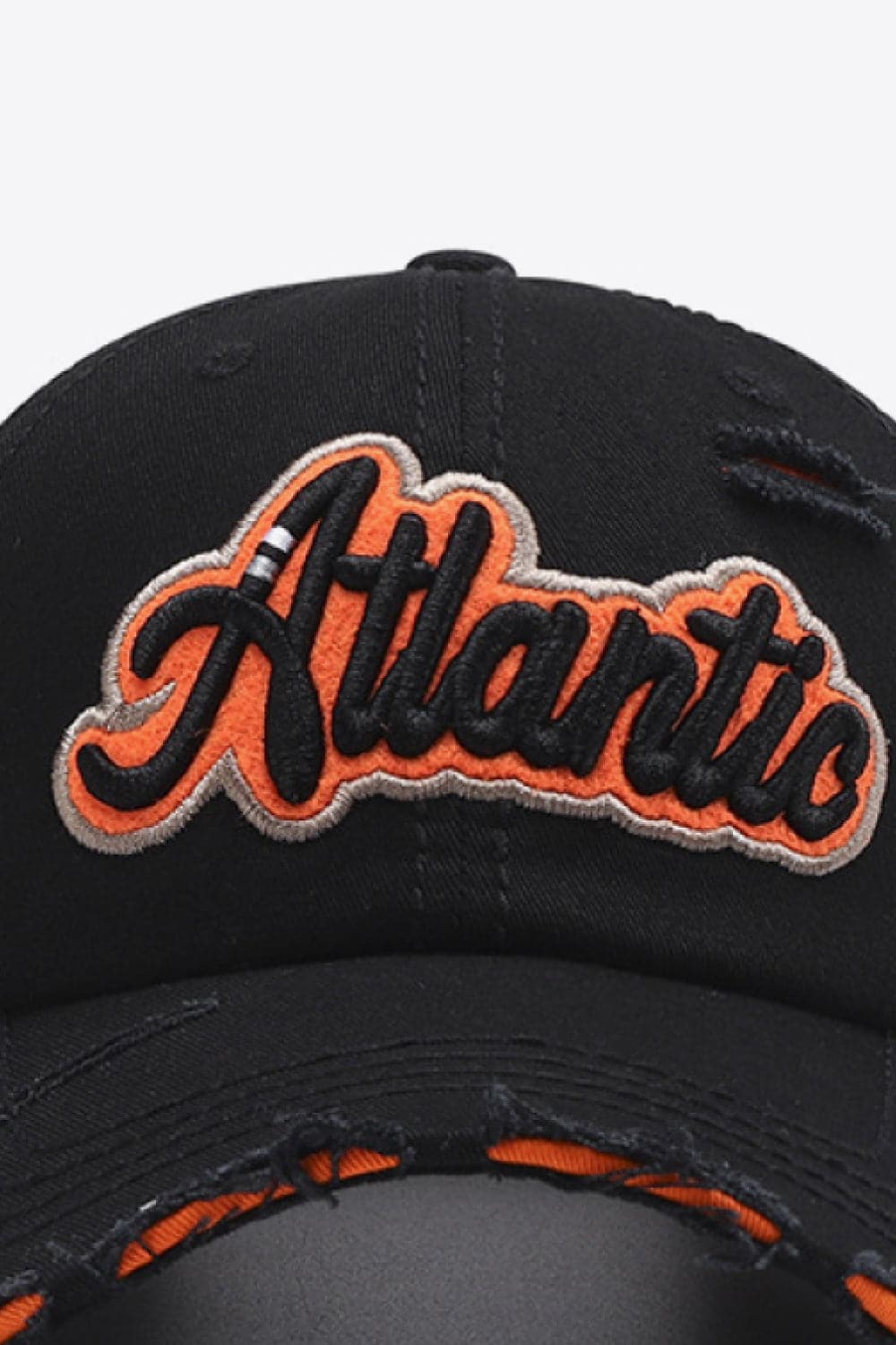 ATLANTIC Graphic Distressed Baseball Cap.