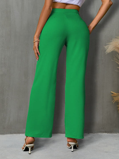 High Waist Straight Pants.