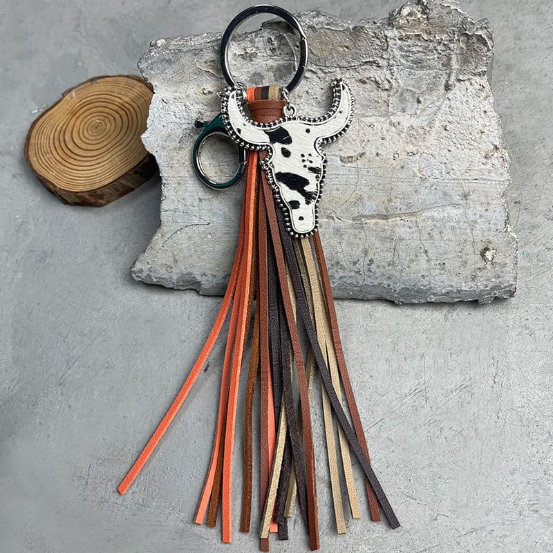 Bull Shape Fringe Key Chain.