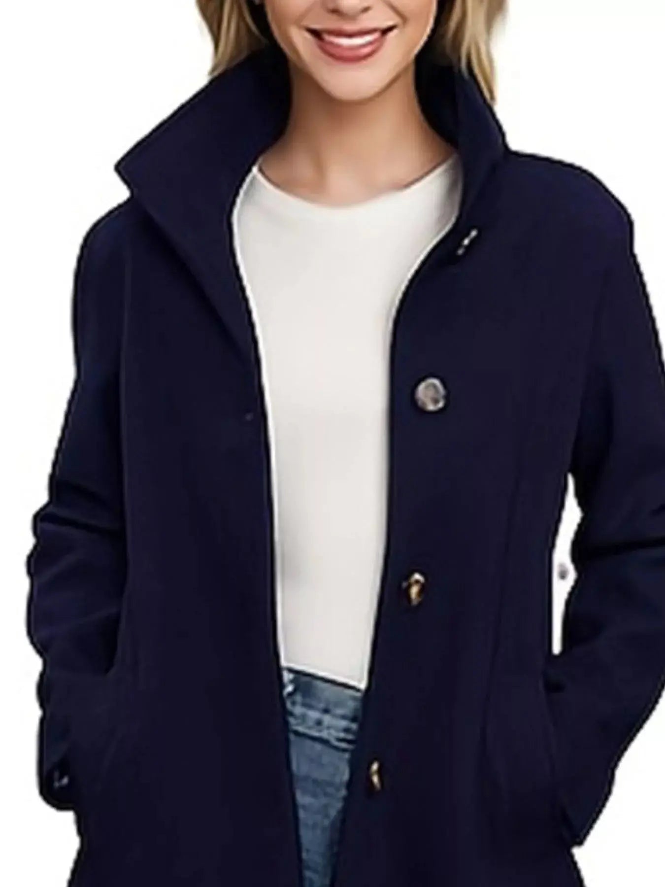 Button-Down Long Sleeve Outerwear Simply Love