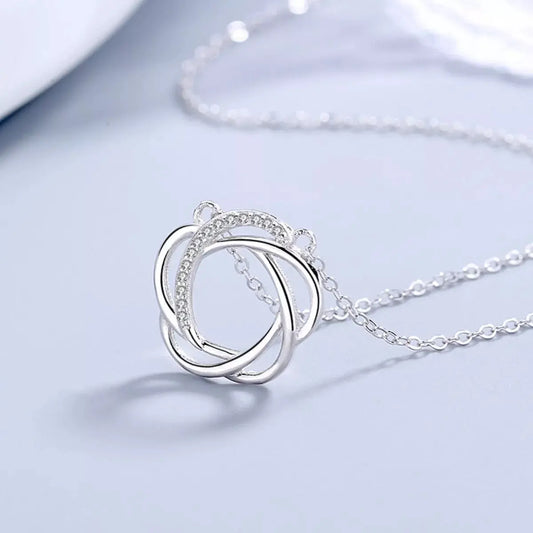 925 Sterling Silver Zircon Pendant Necklace Simply Love