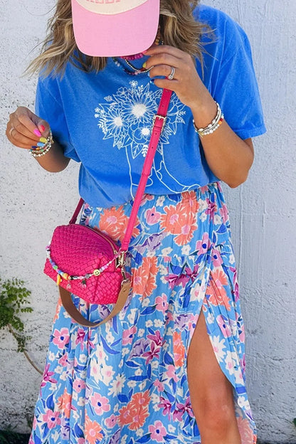 Graphic Round Neck Short Sleeve T-Shirt