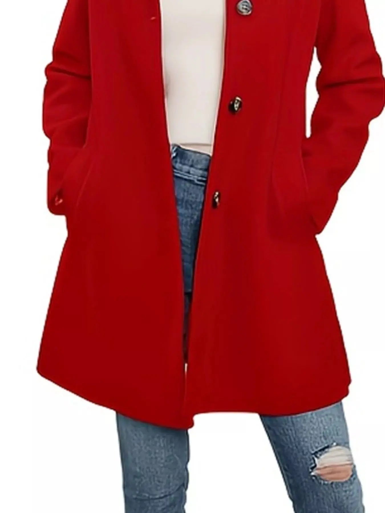 Button-Down Long Sleeve Outerwear Simply Love