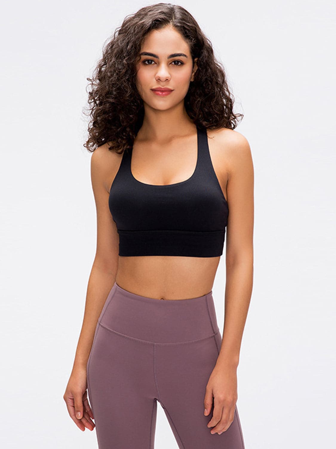 Crisscross Scoop Neck Active Tank.