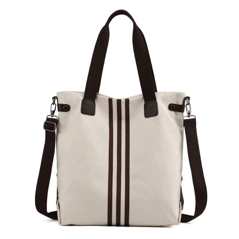 Kelly Canvas Tote Bag with Adjustable Strap and Double Top Handles - Love Salve 