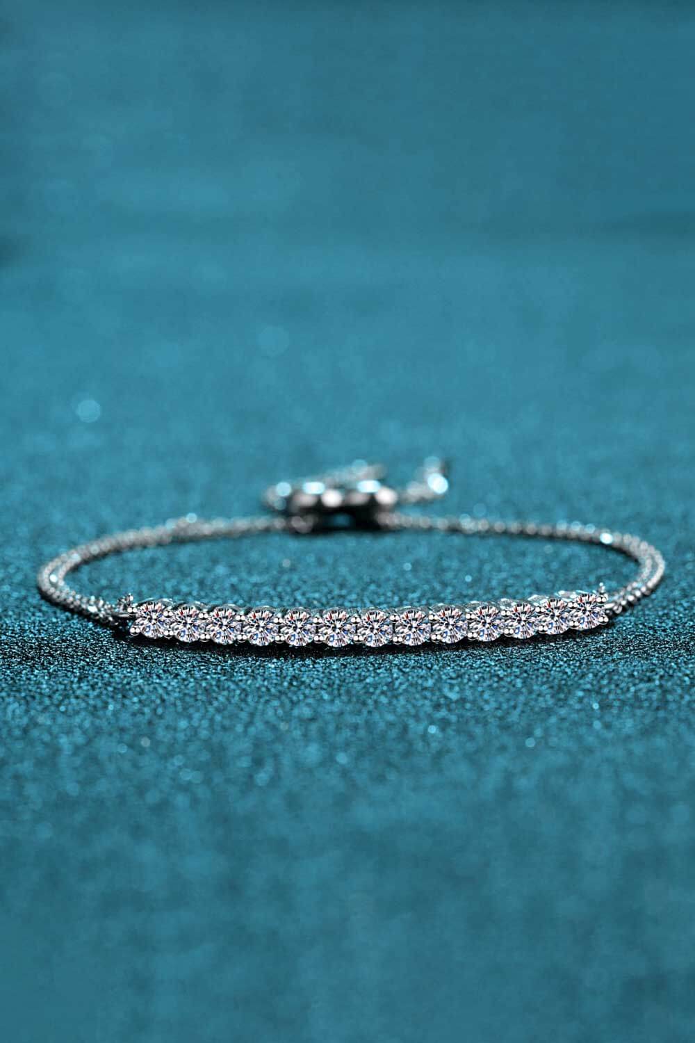 Adored Moissanite Sterling Silver Bracelet.