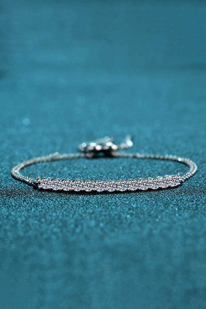 Adored Moissanite Sterling Silver Bracelet.