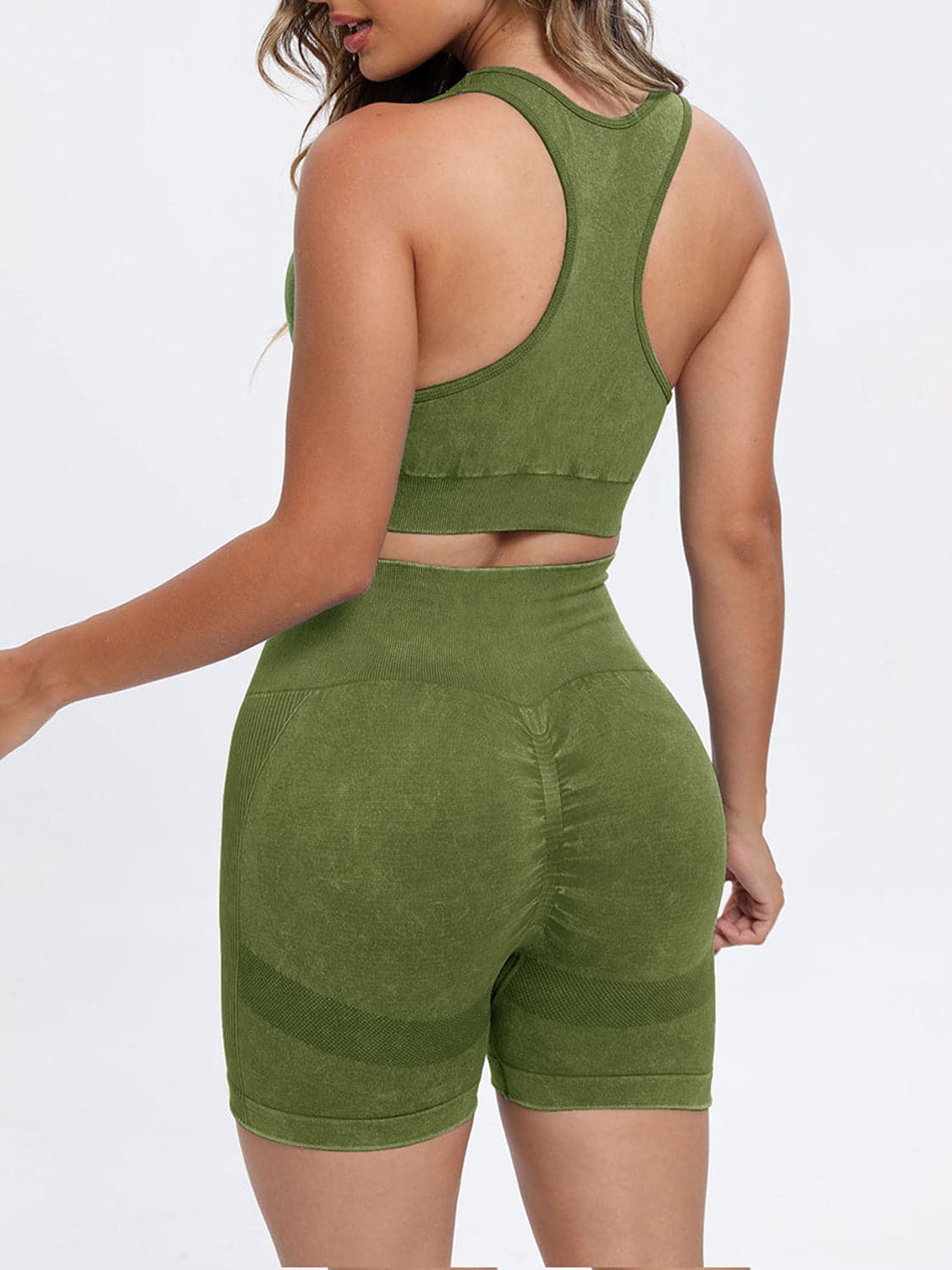 Scoop Neck Wide Strap Top and Shorts Active Set.